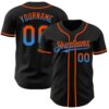 Black Orange-Black Authentic Baseball Jersey, Custom Baseball Jersey, Personalized Sport Jersey