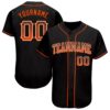 Black Orange-White Authentic Baseball Jersey, Custom Baseball Jersey, Personalized Sport Jersey