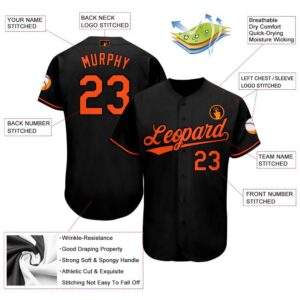 Black Orange Baseball Jersey, Custom Baseball Jersey,&hellip;
