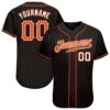 Black Orange-Black Authentic Baseball Jersey, Custom Baseball Jersey, Personalized Sport Jersey