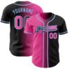 Black Pink-Neon Green Authentic Baseball Jersey, Custom Baseball Jersey, Personalized Sport Jersey Black Pink-Neon Green Authentic Baseball Jersey, Custom Baseball Jersey, Personalized Sport Jersey