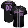 Black Purple-Neon Green Authentic Raglan Sleeves Baseball Jersey, Custom Baseball Jersey, Personalized Sport Jersey