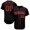 Black Red-Gray Authentic Split Fashion Baseball Jersey, Custom Baseball Jersey, Personalized Sport Jersey