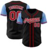 Black Red-Kelly Green Authentic Baseball Jersey, Custom Baseball Jersey, Personalized Sport Jersey