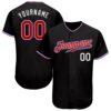 Black Red-Royal Authentic Two Tone Baseball Jersey, Custom Baseball Jersey, Personalized Sport Jersey