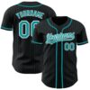 Black Teal-Gold Authentic Baseball Jersey, Custom Baseball Jersey, Personalized Sport Jersey