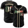 Black Vintage Cuban Flag-City Cream Authentic Baseball Jersey, Custom Baseball Jersey, Personalized Sport Jersey