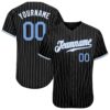 Black White Pinstripe Maroon-White Authentic Baseball Jersey, Custom Baseball Jersey, Personalized Sport Jersey