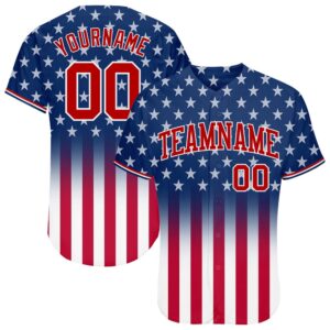 Blue Red-White 3D American Flag Fashion Authentic&hellip;