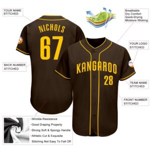 Brown Gold Authentic Baseball Jersey Custom Baseball Jersey Personalized Sport Jersey 2 ixdiya.jpg