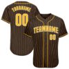 Brown White-Gray Authentic Baseball Jersey, Custom Baseball Jersey, Personalized Sport Jersey