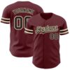 Brown White-Gray Authentic Baseball Jersey, Custom Baseball Jersey, Personalized Sport Jersey