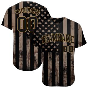 Camo Black-Old Gold 3D Salute To Service&hellip;