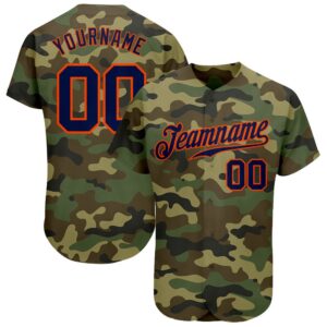Camo Navy-Orange Authentic Salute To Service Baseball&hellip;