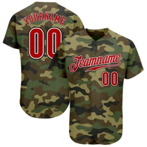 Camo Red-Black Authentic Salute To Service Baseball&hellip;