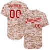 Camo Royal-Red Authentic Salute To Service Baseball Jersey, Custom Baseball Jersey, Personalized Sport Jersey