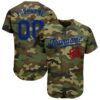 Camo Royal-White Authentic Salute To Service Baseball Jersey, Custom Baseball Jersey, Personalized Sport Jersey