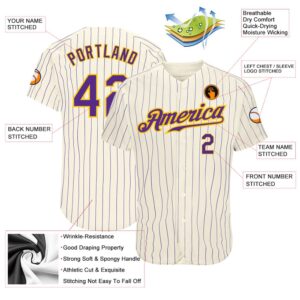 Cream Purple Pinstripe Purple Gold Authentic Baseball Jersey Custom Baseball Jersey Personalized Sport Jersey 2 m8nyov.jpg