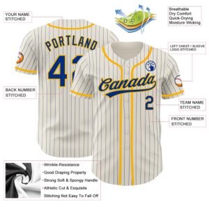 Cream Royal Pinstripe Gold Authentic Baseball Jersey Custom Baseball Jersey Personalized Sport Jersey 2 atetpm.jpg