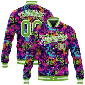 Custom Graffiti Pattern Neon Green White 3D&hellip;