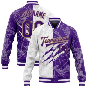 Custom Graffiti Pattern Purple Old Gold Scratch&hellip;
