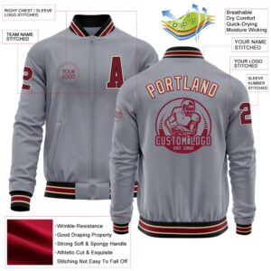 Custom Gray Crimson Black City Cream Bomber Varsity Letterman Zipper Jacket Custom Team Jacket 2 tgj1kc.jpg