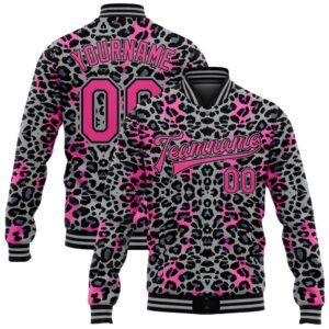 Custom Gray Pink Black Leopard Print 3D&hellip;