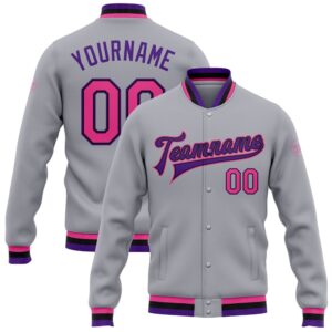 Custom Gray Pink Black Purple Bomber Full&hellip;