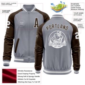 Custom Gray White Brown Varsity Baseball Jacket Custom Team Jacket 2 mtnaym.jpg