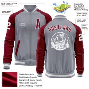 Custom Gray White Crimson Varsity Baseball Jacket Custom Team Jacket 2 wu9vct.jpg