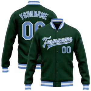 Custom Green Light Blue White Bomber Full&hellip;