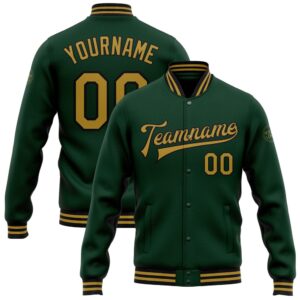 Custom Green Old Gold Black Bomber Full&hellip;