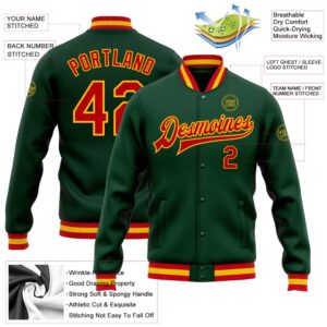 Custom Green Red Gold Bomber Full Snap Baseball Jacket Custom Team Jacket 2 xvfoww.jpg
