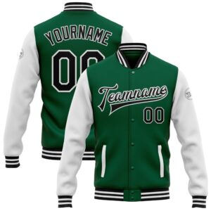 Custom Kelly Green Black White Bomber Full&hellip;