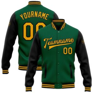 Custom Kelly Green Gold Black Bomber Full&hellip;