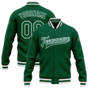 Custom Kelly Green Kelly Green White Bomber&hellip;