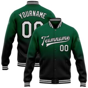 Custom Kelly Green White Black Bomber Full&hellip;