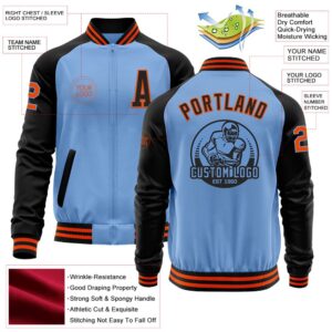 Custom Light Blue Orange Black Bomber Varsity Baseball Jacket Custom Team Jacket 2 fhhw9m.jpg