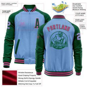 Custom Light Blue Pink Kelly Green Bomber Varsity Baseball Jacket Custom Team Jacket 2 oe1shp.jpg