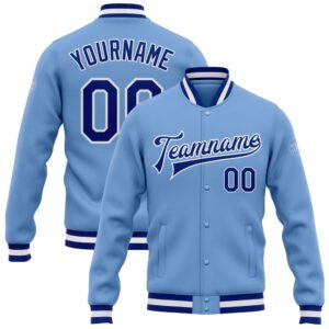Custom Light Blue Royal White Bomber Full&hellip;