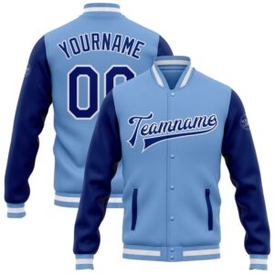 Custom Light Blue Royal White Bomber Full&hellip;