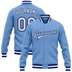 Custom Light Blue White Royal Bomber Full&hellip;