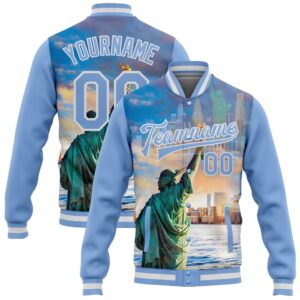 Custom Light Blue White Statue Of Liberty&hellip;