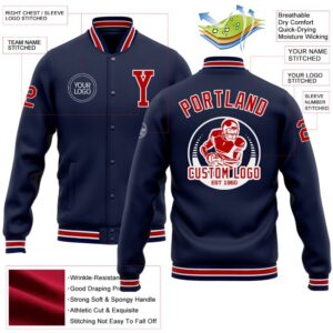Custom Navy Red White Bomber Full Snap Baseball Jacket Custom Team Jacket 2 vovkos.jpg