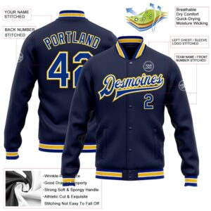Custom Navy Royal Yellow Bomber Full Snap Baseball Jacket Custom Team Jacket 2 fsmta4.jpg