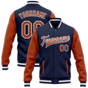 Custom Navy Texas Orange White Bomber Full&hellip;