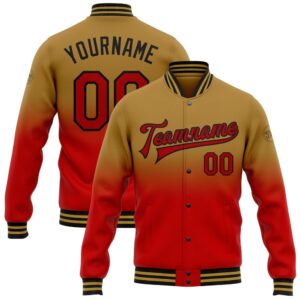Custom Old Gold Red Black Bomber Full&hellip;
