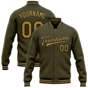 Custom Olive Old Gold Black Bomber Full&hellip;