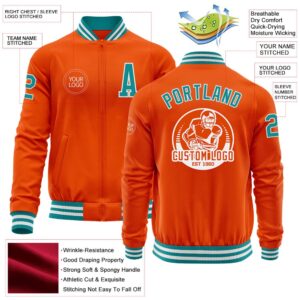 Custom Orange Teal White Bomber Varsity Baseball Jacket Custom Team Jacket 2 vizl85.jpg