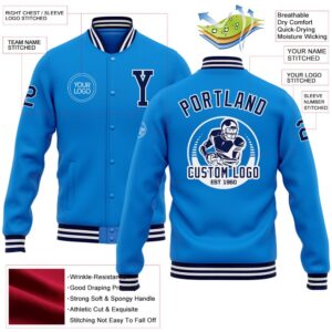 Custom Powder Blue Navy White Bomber Full Snap Baseball Jacket Custom Team Jacket 2 vtlaxp.jpg